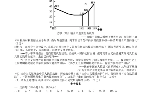 2019年四川省遂宁市中考历史真题及答案_中考真题_6.历史中考真题2015-2024年_地区卷_四川省_四川遂宁历史19-22