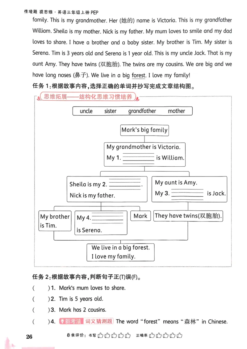 英语3年级上册_2026万唯系列预习复习_2026版小学《万唯小白鸥情景题》3-6年级上册（数学、英语）（人教）_2026小白鸥人教英语思维情景题3-6上_2026小白鸥人教英语思维情景题3上
