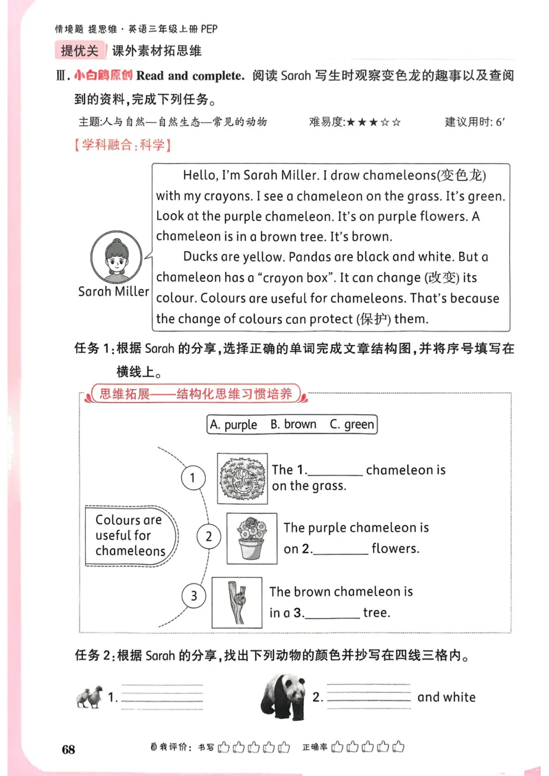 英语3年级上册_2026万唯系列预习复习_2026版小学《万唯小白鸥情景题》3-6年级上册（数学、英语）（人教）_2026小白鸥人教英语思维情景题3-6上_2026小白鸥人教英语思维情景题3上