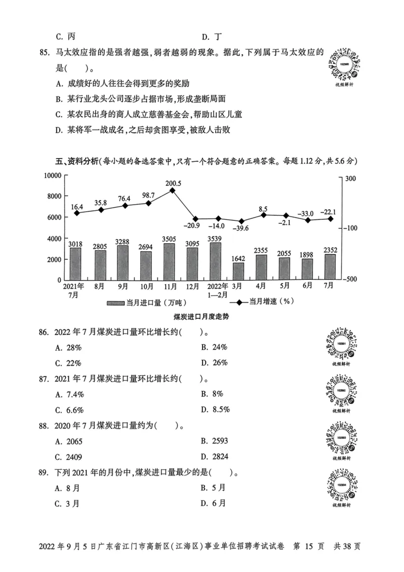 2022年9月5日广东省江门市高新区(江海区)事业单位招聘考试试卷_2026考公资料_（20）李梦娇_12024李梦娇常识公基精讲班_讲义_广东真题+考前密卷_真题