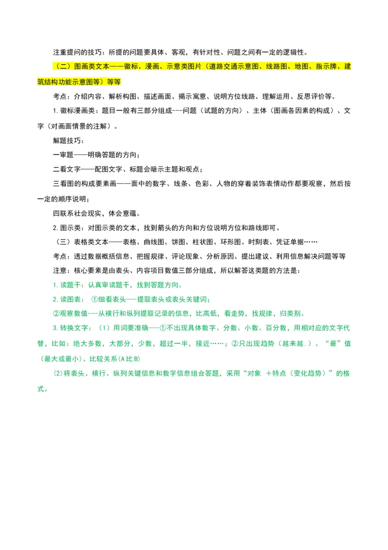 专题10非连续性文本阅读_120中考语文全套复习_中考语文复习总复习_一轮复习资料_完2024年中考语文一轮复习讲义+练习（全国通用）
