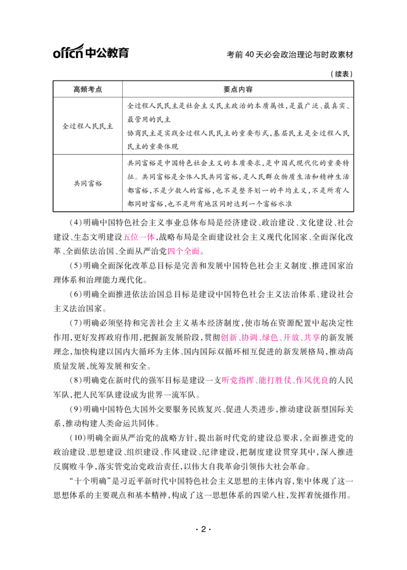 考前40天必会政治理论与时政素材_2026考公资料_（49）政治理论合集_政治理论合集_中公考前40天必会政治理论与时政素材