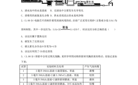 2018浙江省台州市中考化学真题及答案_中考真题_5.化学中考真题2015-2024年_地区卷_浙江省_浙江台州化学12-21缺13.14