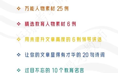 卢姨作文万能素材集_4-教培资料-26年最新资料-同步更新_初中高中教资_2025上中学教资笔试_062025上教资笔试考前冲刺汇总_03、作文素材