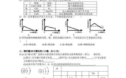 2018年广东省中考化学试题及答案_中考真题_5.化学中考真题2015-2024年_地区卷_广东省_广东化学（广东省统一试卷）08-22