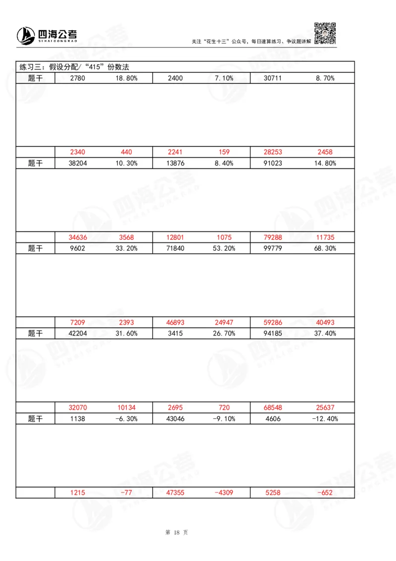 39期无过程版答案_2026考公资料_花生十三合集_（96）申论全勤全返、速算训练营、数量刷题营_速算训练营（39期-43期）_39期速算训练营