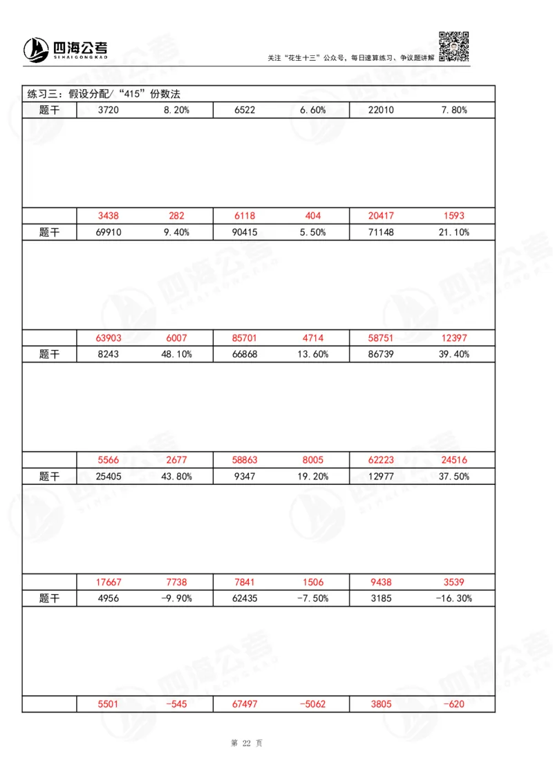39期无过程版答案_2026考公资料_花生十三合集_（96）申论全勤全返、速算训练营、数量刷题营_速算训练营（39期-43期）_39期速算训练营