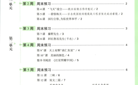 每周重点预习单_2026万唯系列预习复习_2026版初中《万唯周末检测小卷》8年级上册（语数外）_2025秋万唯周末小测卷语文8年级上册