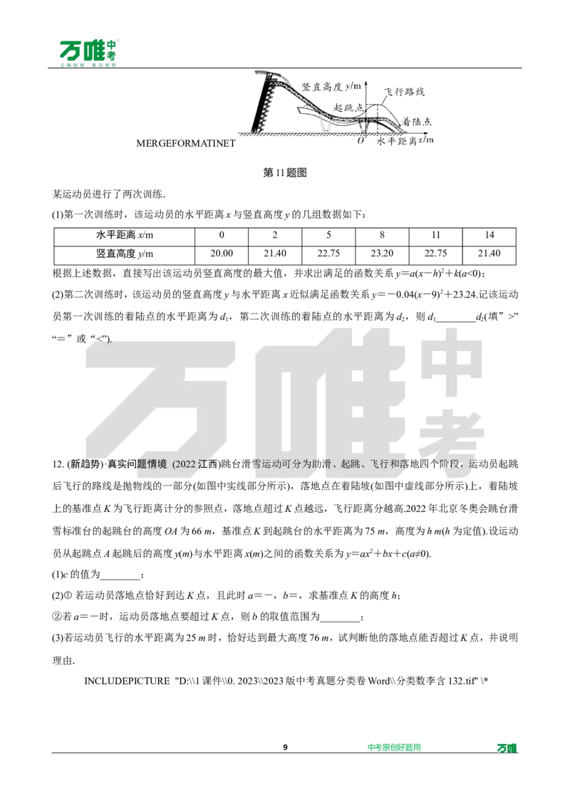 中考精选1000题真题分类17期趋势题推荐&mdash;注重学习过程、真实问题情境试题202_2026万唯系列预习复习_备战2025中考真题1000题精选分类1-20期