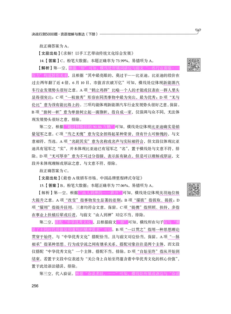 公务员考试辅导用书&middot;决战行测5000题（言语理解与表达）（下册）2025版_26吉林考备考资料包_11省考刷题包_04决战行测5000题_行测5000题2024年6月版次