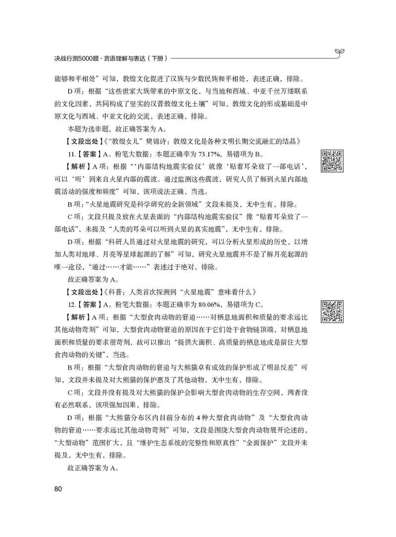 公务员考试辅导用书&middot;决战行测5000题（言语理解与表达）（下册）2025版_26吉林考备考资料包_11省考刷题包_04决战行测5000题_行测5000题2024年6月版次