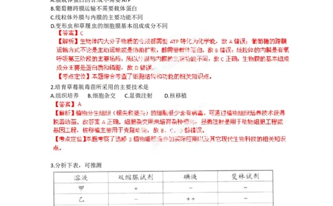 2012年高考生物试卷（广东）（解析卷）_1.高考2025全国各省真题+答案_01.2008-2024全国高考真题（按省份分类）_4.广东_2008-2024&middot;（广东）生物高考真题