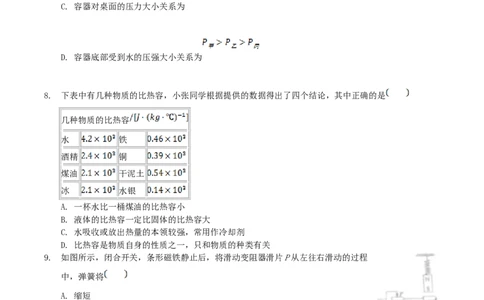 2018年四川省眉山市中考物理真题及答案_中考真题_4.物理中考真题2015-2024年_地区卷_四川省_四川眉山物理15-21