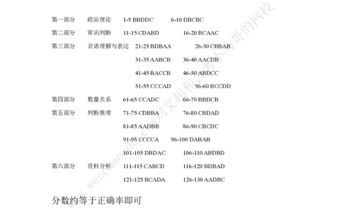 行测模拟卷第4套答案及简版解析&mdash;&mdash;文超教育_2026考公资料_（08）刘文超&威猛公考（阿里木江）_2025合集_最新2025年国考疯魔班刘文超&威猛公考⭐⭐⭐_讲义_行测模拟卷答案