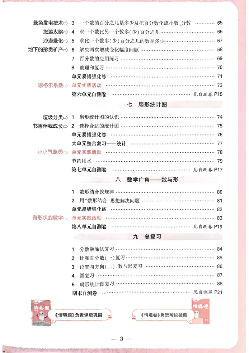 数学RJ6年级上册_2026万唯系列预习复习_2026版小学《万唯小白鸥情景题》3-6年级上册（数学、英语）（人教）_25秋新版小白鸥数学情景题3456上_2026版小白鸥6年级上人教数学情景题