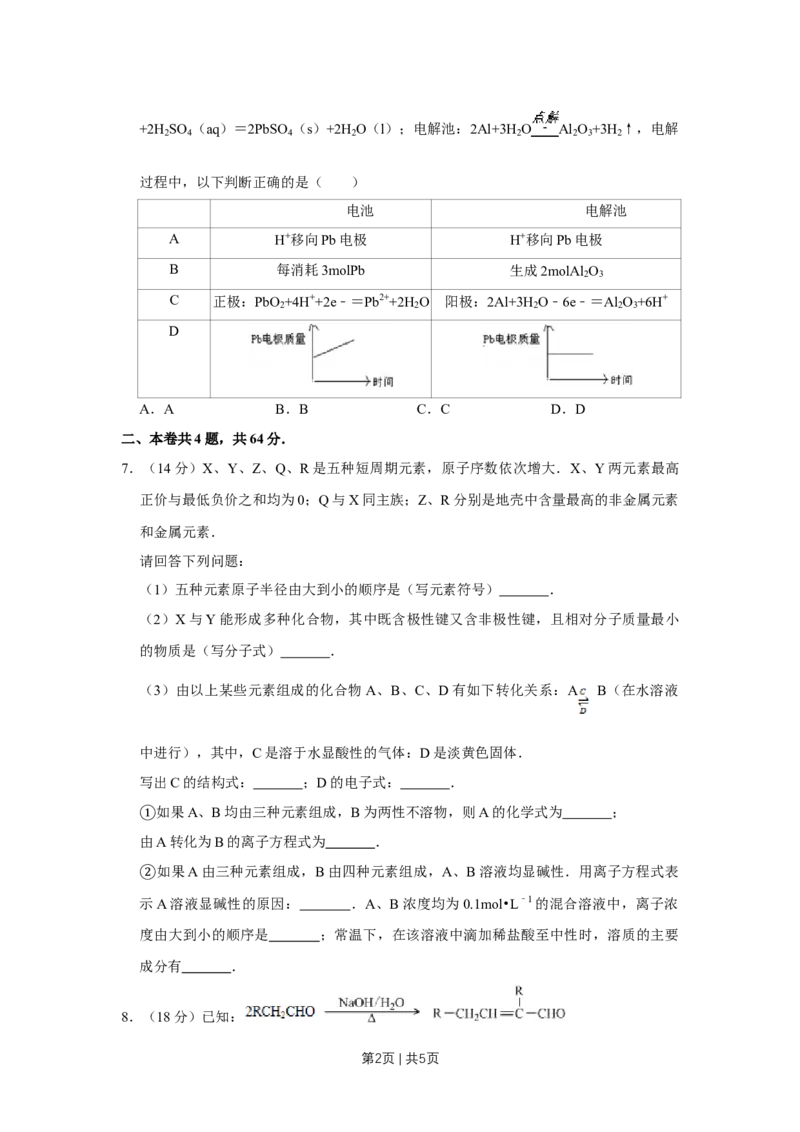 2013年高考化学试卷（天津）（空白卷）_1.高考2025全国各省真题+答案_01.2008-2024全国高考真题（按省份分类）_30.天津_2008-2024&middot;（天津）化学高考真题