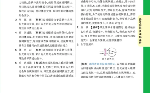 第24天详解详析_2026万唯系列预习复习_2025版《万唯初中预习视频课》789年级上册多版本_2025版万唯初二预习视频课物理人教版上册_视频_第24天_答案详解详析_第24天眼睛和眼镜
