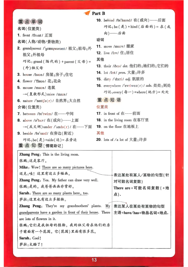 小白鸥情境题同步课时练PEP英语5年级上册：单元知识晨读晚记_2026万唯系列预习复习_2026版小学《万唯小白鸥情景题》3-6年级上册（数学、英语）（人教）