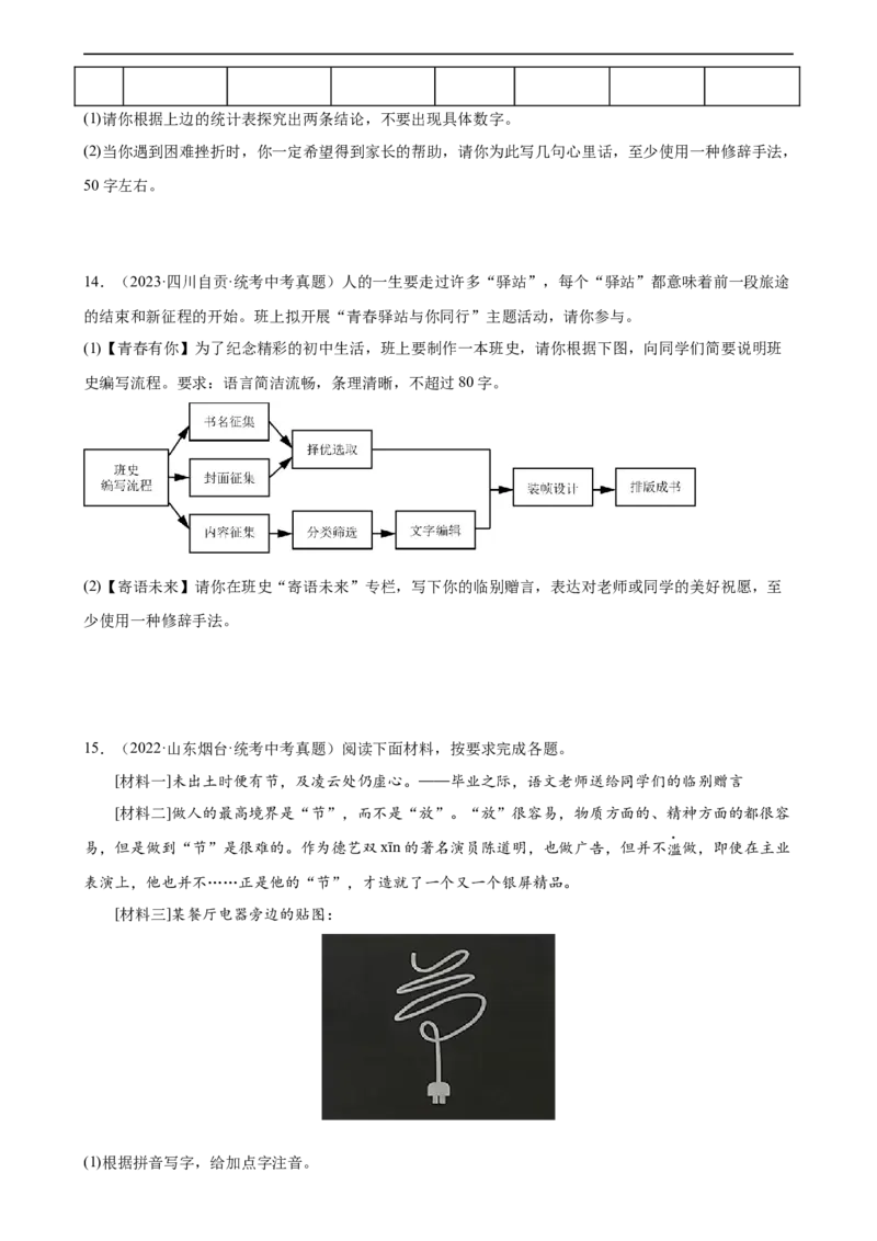 第08讲图文转换（练习）（全国通用）（原卷版）_120中考语文全套复习_中考语文复习总复习_一轮复习资料_完2024年中考语文一轮复习课件+讲义+练习（全国通用）