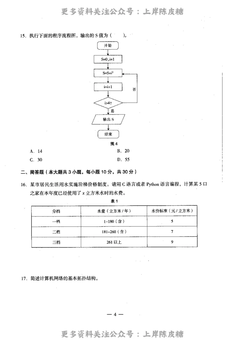 信息技术学科知识与教学能力（高级中学）标准预测试卷_4-教培资料-26年最新资料-同步更新_初中高中教资_03科三专项（进去保存报考的学科即可）_08初高中科三标准模拟卷
