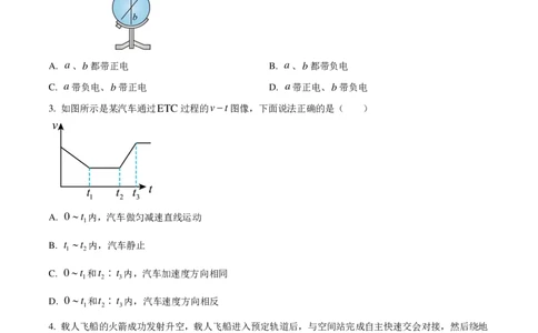 2025年高考海南卷物理部分真题（1-6,14-18题)_1.高考2025全国各省真题+答案_00.2025各省市高考真题及答案（按省份分类）_31、海南省（全科，持续更新）_物理