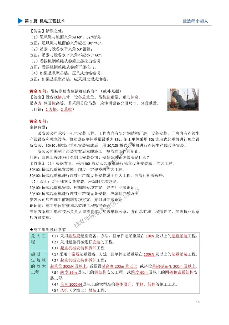 02.起重技术_1_2026年一级建造师_2026年一建机电_2025年一建机电SVIP_04-冲刺串讲✿考点强化✿小灶集训_18-机电《3D案例攻克》小超人SMR_讲义