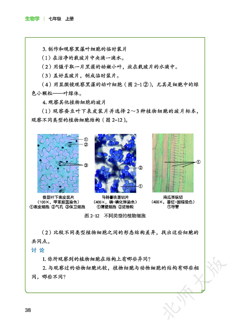 北师大7年级生物上册高清教材_4-教培资料-26年最新资料-同步更新_初中高中教资_03科三专项（进去保存报考的学科即可）_02科三专项（笔记真题思维导图教学设计版本二）