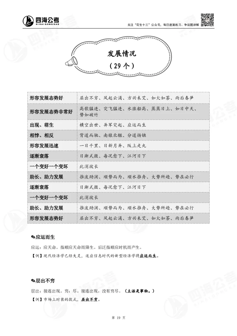 花生十三言语高频成语700词（1.0版）_2026考公资料_花生十三合集_成语2025花生十三高频成语700词