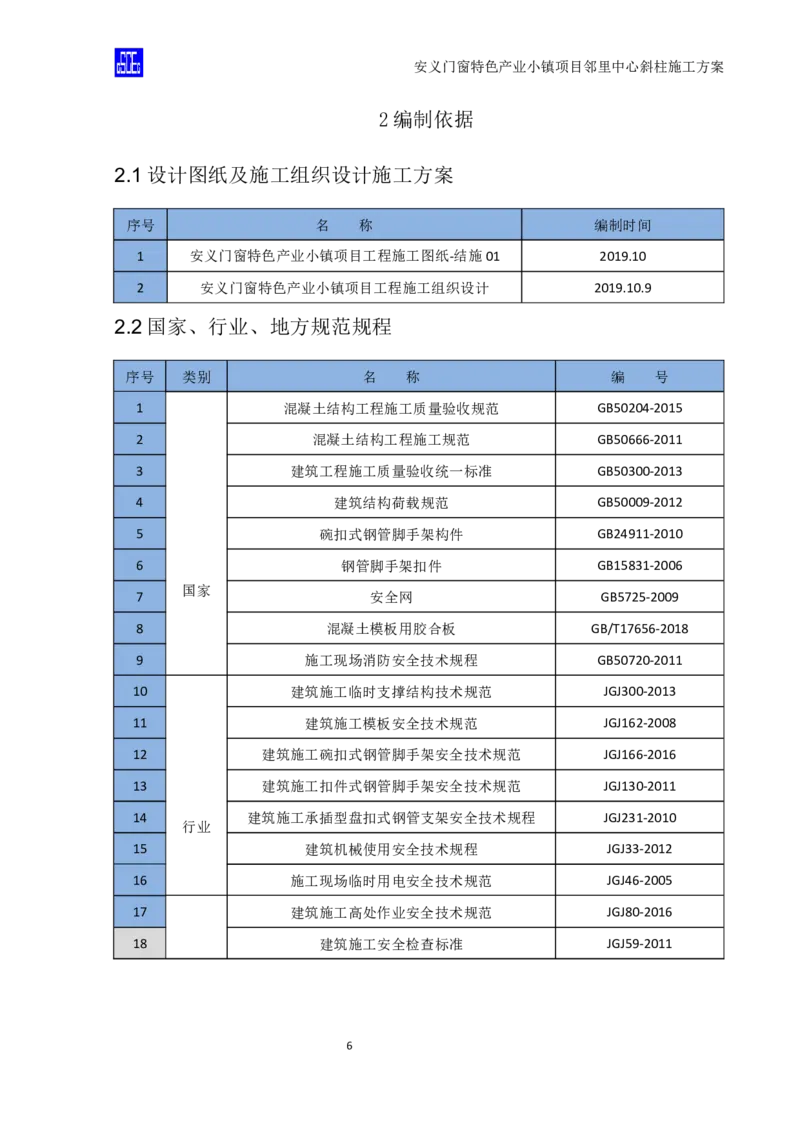 斜柱模板及支撑体系施工方案重新排版_2020年公司级优秀施组方案_方案08安义门窗小镇项目-邻里中心斜柱柱施工方案（含V型柱）