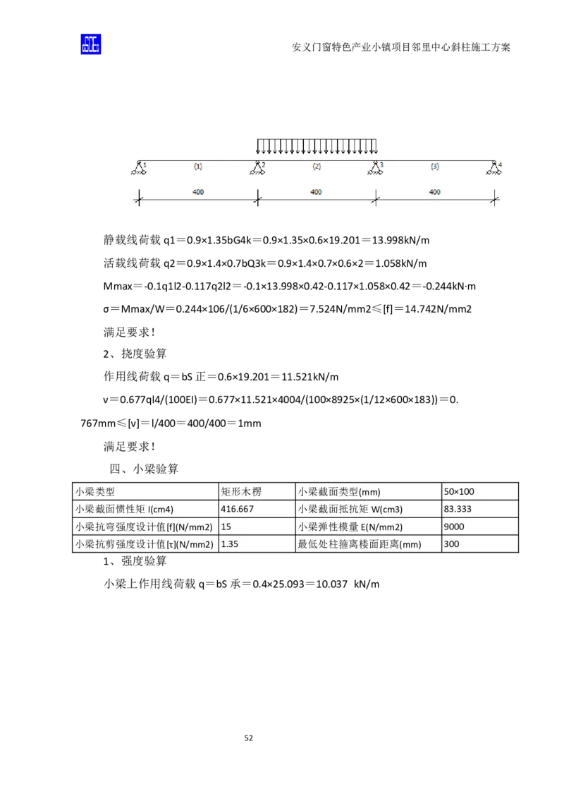 斜柱模板及支撑体系施工方案重新排版_2020年公司级优秀施组方案_方案08安义门窗小镇项目-邻里中心斜柱柱施工方案（含V型柱）