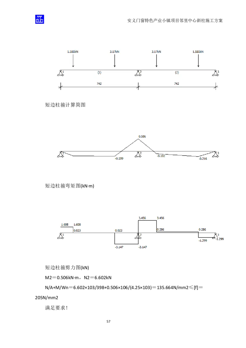 斜柱模板及支撑体系施工方案重新排版_2020年公司级优秀施组方案_方案08安义门窗小镇项目-邻里中心斜柱柱施工方案（含V型柱）