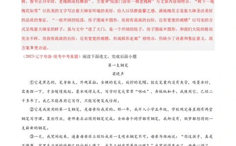 专题09文学类文本阅读（第03期）解析版）_120中考语文全套复习_中考语文复习总复习_专项复习资料_完2023年中考语文真题分项汇编（全国通用）_第03期