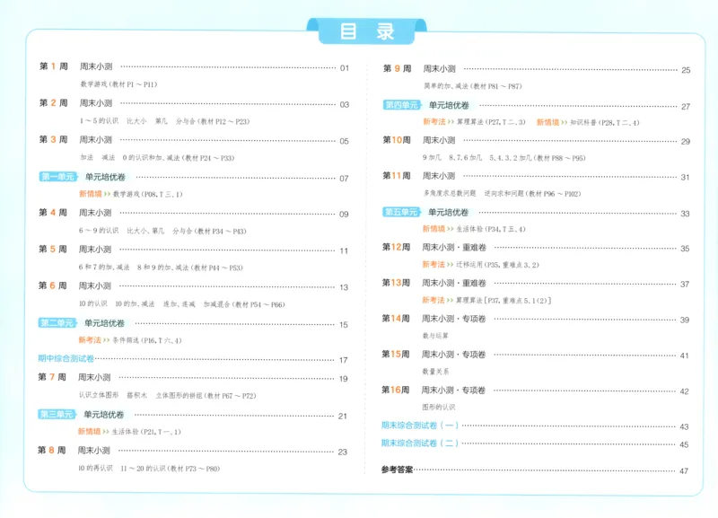 一本周末小测卷数学1上试卷_2025秋《一本周末测试小卷》人教数学1-6_一本周末小测卷数学RJ1上