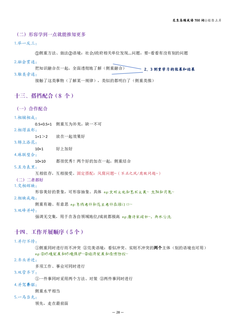 花生成语700讲解版（有目录）_2026考公资料_花生十三合集_（94）花生高频700词表格背诵版本建议打印