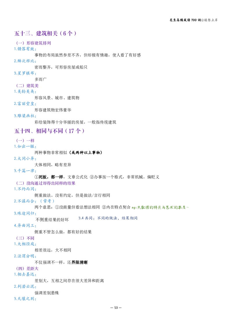 花生成语700讲解版（有目录）_2026考公资料_花生十三合集_（94）花生高频700词表格背诵版本建议打印
