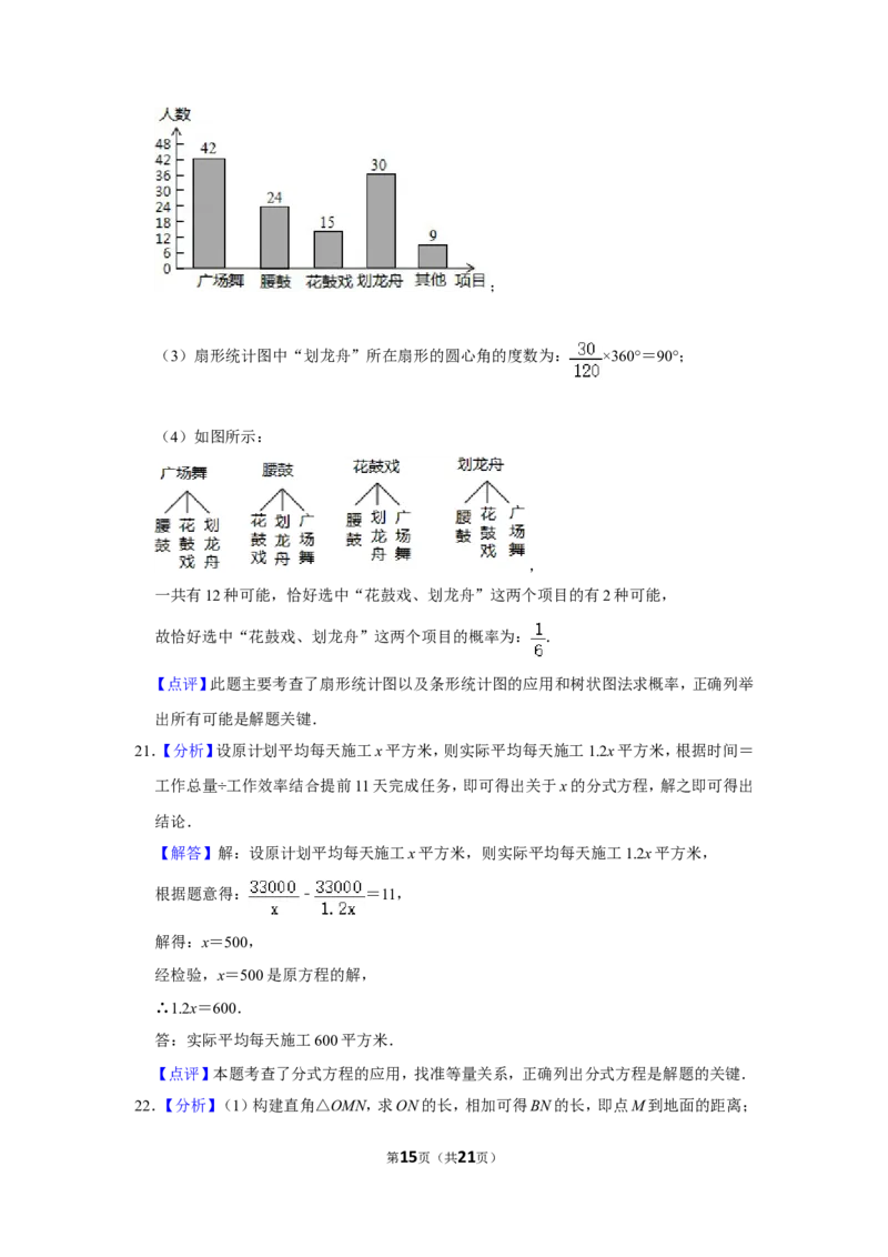 2018年湖南省岳阳市中考数学试卷_中考真题_2.数学中考真题2015-2024年_地区卷_湖南省_岳阳数学11-22