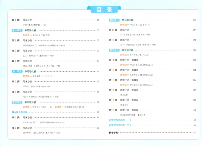 一本期末小卷试卷_2025秋《一本周末测试小卷》人教数学1-6_一本周末小测卷数学RJ2上