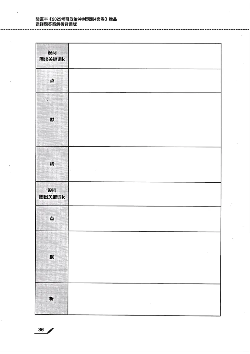 25腿姐四套卷选择题答案背诵版_2026考公资料_（49）政治理论合集_政治理论合集_2025考研政治pdf（笔记）_腿姐_25腿姐《四套卷》选择题答案背诵版