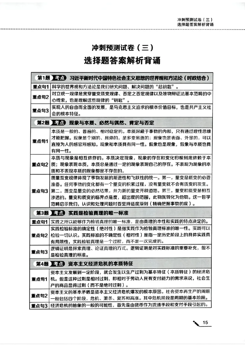 25腿姐四套卷选择题答案背诵版_2026考公资料_（49）政治理论合集_政治理论合集_2025考研政治pdf（笔记）_腿姐_25腿姐《四套卷》