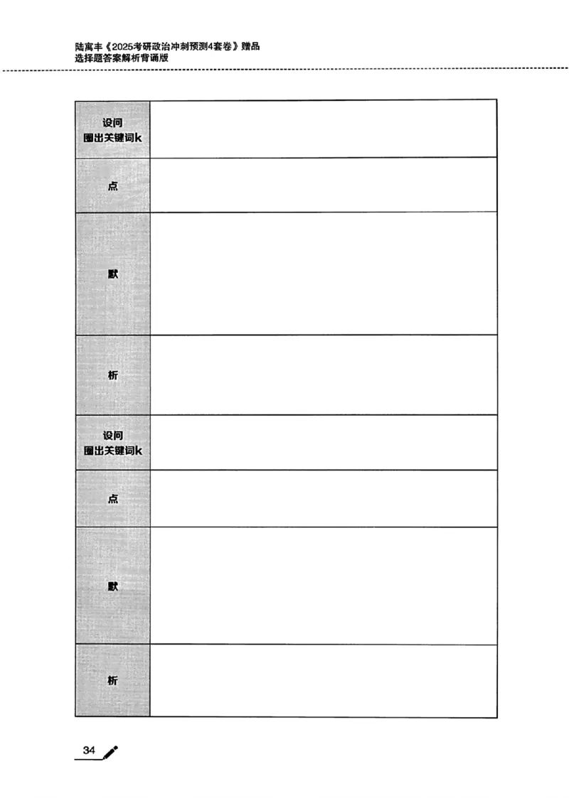 25腿姐四套卷选择题答案背诵版_2026考公资料_（49）政治理论合集_政治理论合集_2025考研政治pdf（笔记）_腿姐_25腿姐《四套卷》