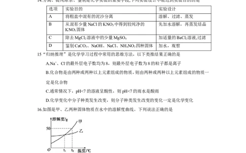 2018年山东省聊城市中考化学试卷及答案_中考真题_5.化学中考真题2015-2024年_地区卷_山东省_山东聊城化学10-21