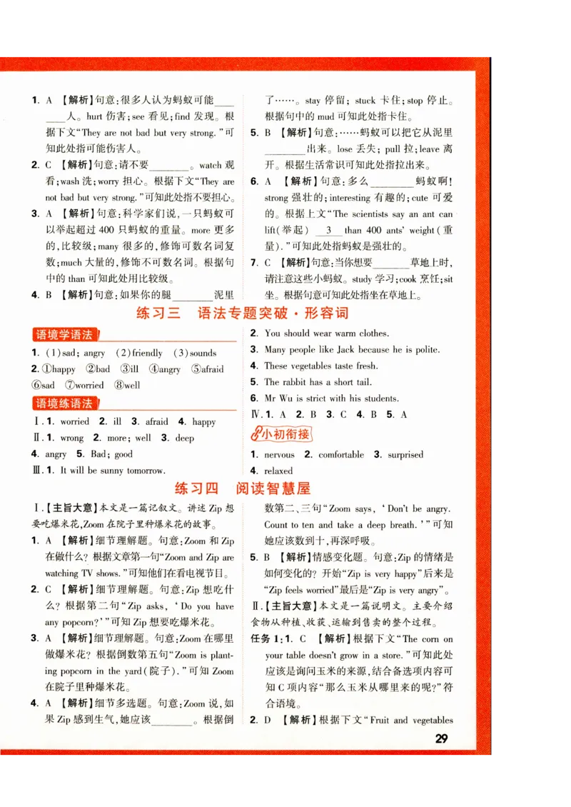 六年级英语上册人教PEP版《小白鸥情境题》答案_2026万唯系列预习复习_2026版小学《万唯小白鸥情景题》3-6年级上册（数学、英语）（人教）_2026小白鸥人教英语思维情景题3-6上