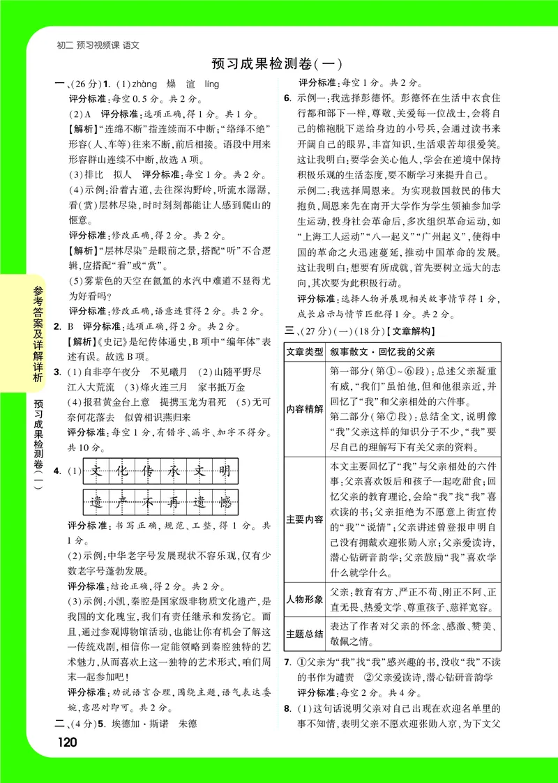 主书答案统_2026万唯系列预习复习_2025版《万唯初中预习视频课》789年级上册多版本_2025版万唯初二预习视频课语文人教版上册_视频_答案详解详析_答案详解详析