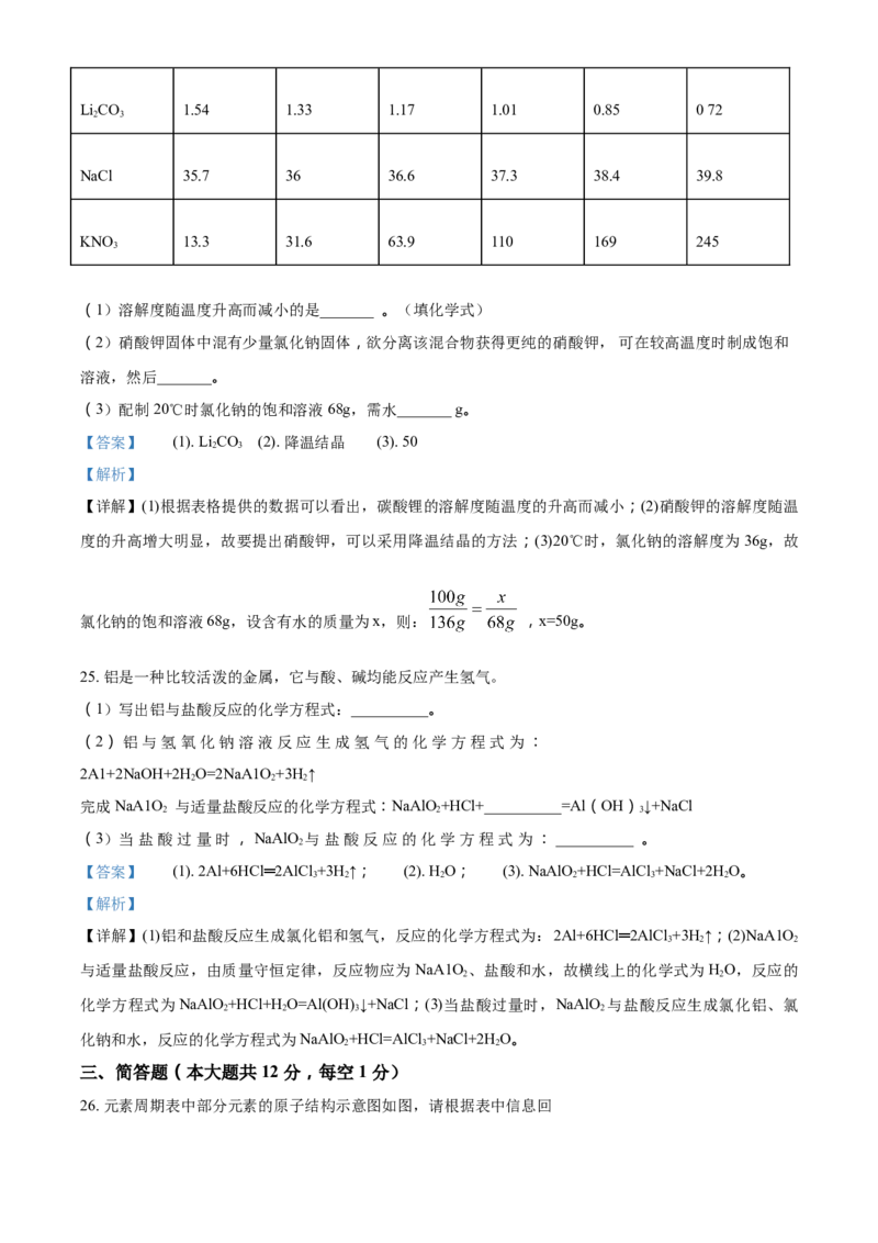 2018年广西柳州市中考化学试卷（解析）_中考真题_5.化学中考真题2015-2024年_地区卷_广西省_柳州中考化学10-22