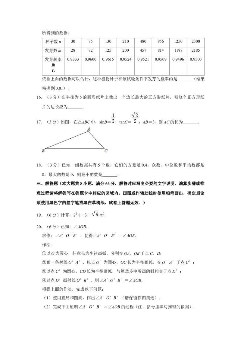 2019年广西柳州市中考数学试卷（空白卷）_中考真题_2.数学中考真题2015-2024年_地区卷_广西省_柳州中考数学2010-2022