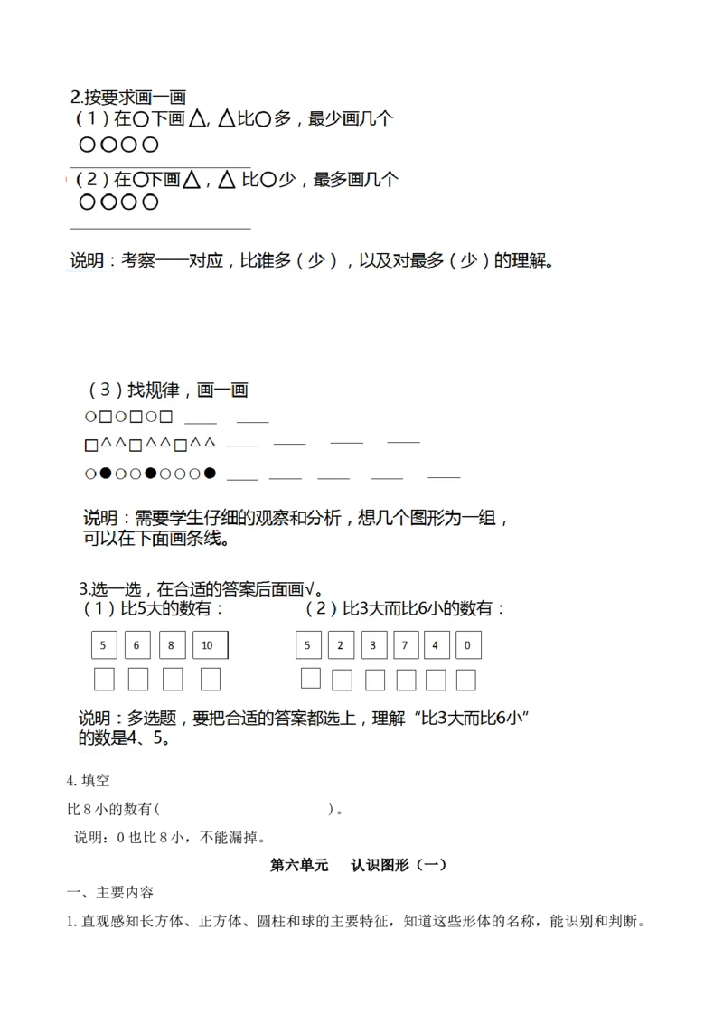 苏教版数学一年级上册期末知识点整理全_一年级上下册资料_一年级上语数英上下册学习资料_3-6-3、小学一年级数学上册_苏教版_1、知识点总结