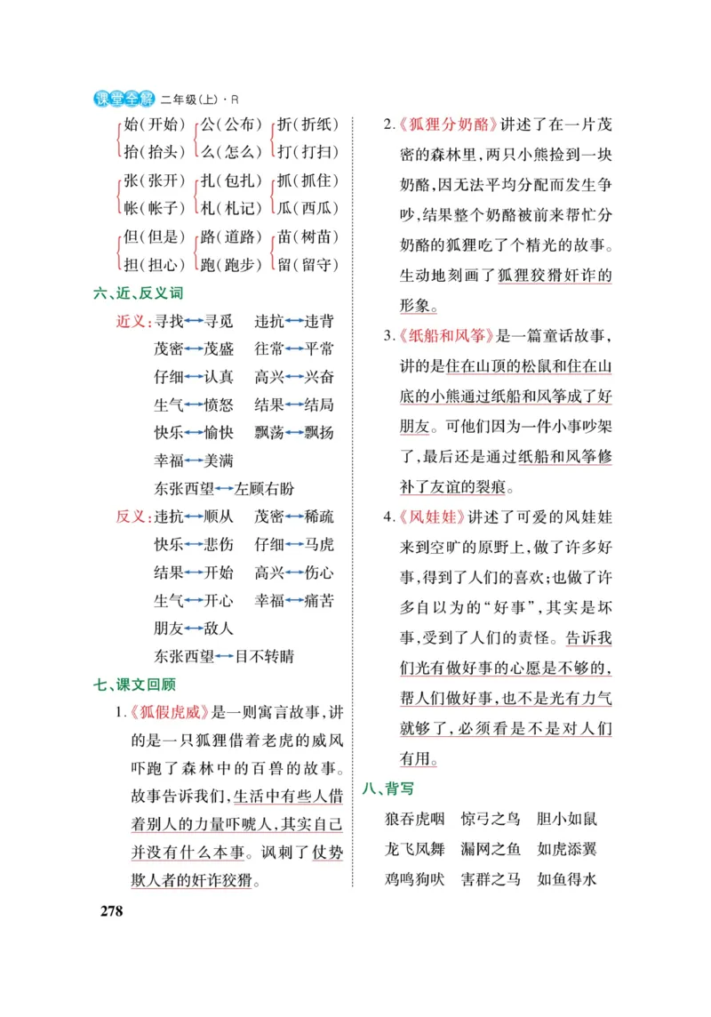 二（上）语文课堂全解跳跳熊_二年级上下册资料_小学二年级学习资料-25年更新版_2-01、小学二年级语文上册_2-1-4、电子教材、课本、教材解读_教材解读