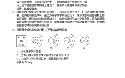 2018年山东省青岛市中考化学试题及答案_中考真题_5.化学中考真题2015-2024年_地区卷_山东省_青岛化学