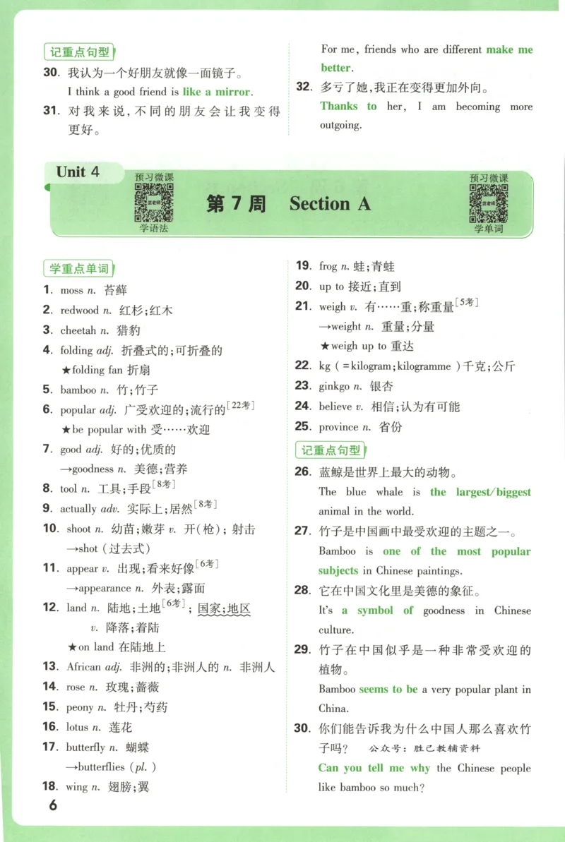 每周重点预习单_2026万唯系列预习复习_2026版初中《万唯周末检测小卷》8年级上册（语数外）_2025秋万唯周末小测卷英语人教版8年级上册