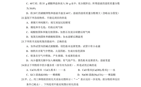 2017年苏州市中考化学试卷及答案_中考真题_5.化学中考真题2015-2024年_地区卷_江苏省_苏州化学08-22